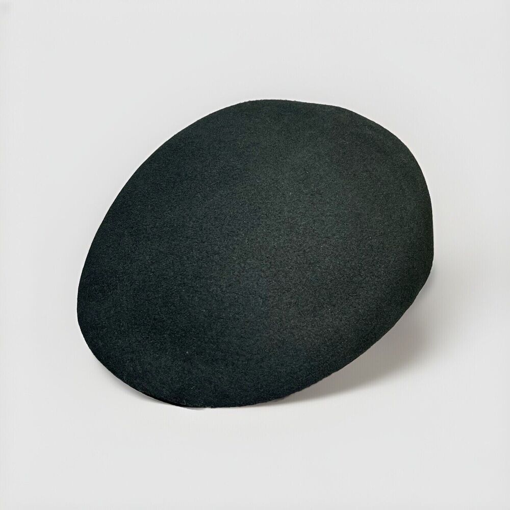 Bollman Hat Men’s Medium 100% Wool Molded Newsie Cabbie Cap Black Vintage